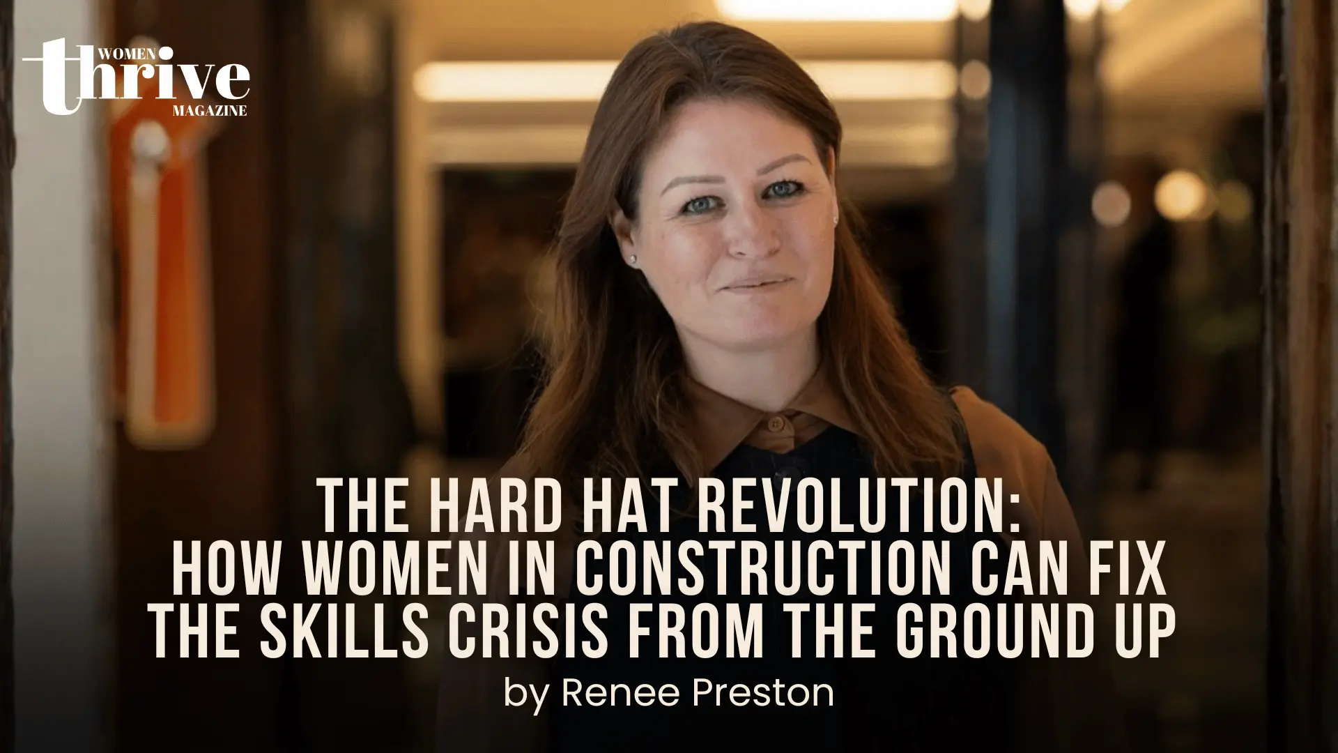 Women in construction mentoring the next generation on an active construction site